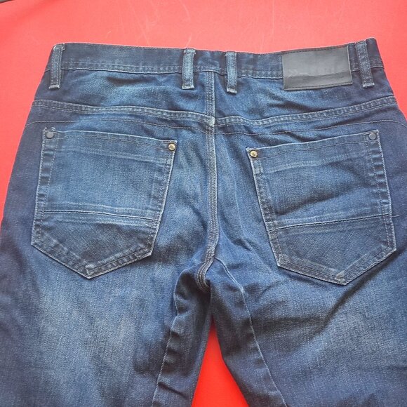 Chapter jeans slim straight distressed indigo blue men's size 32x32 - Picture 5 of 11